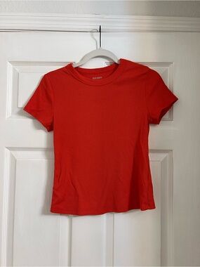 Old Navy Red Short Sleeve Crewneck Tee